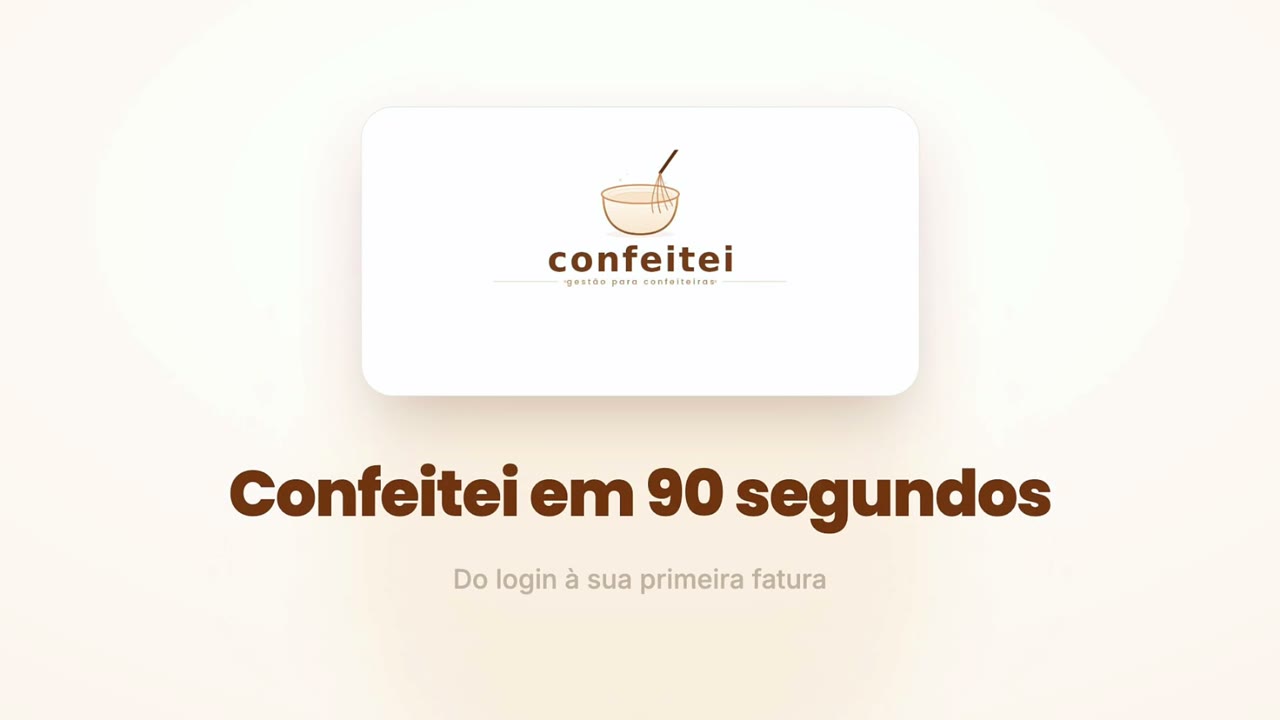 Prévia do vídeo de demonstração do Confeitei